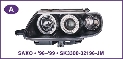 Angel Eye farovi CITROEN SAXO Hrom,CRNI 96-99